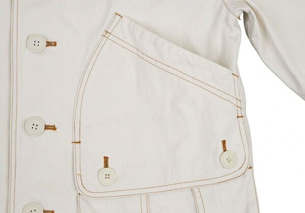 ISSEY MIYAKE I.S. Cotton Canvas Hooded Jacket White Size M