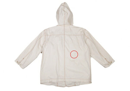 ISSEY MIYAKE I.S. Cotton Canvas Hooded Jacket White Size M