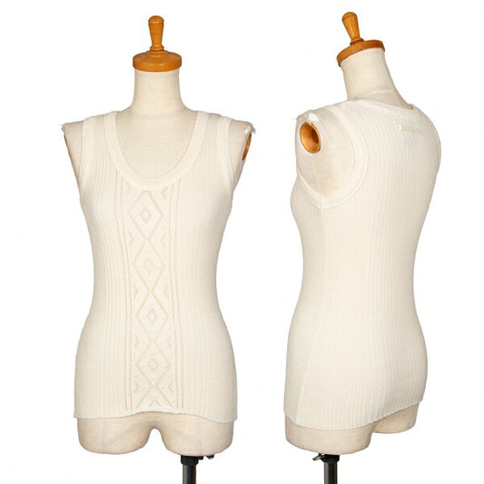 Jean Paul GAULTIER CLASSIQUE Diamond Line Top White Size 40
