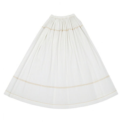 ISSEY MIYAKE Pleated Double Stitch Skirt White Size M
