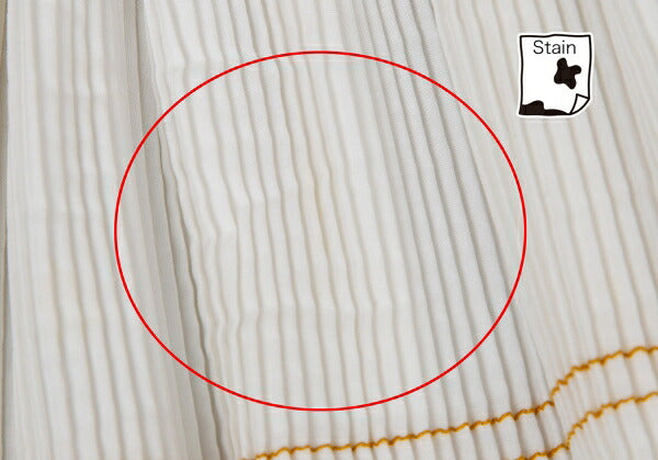 ISSEY MIYAKE Pleated Double Stitch Skirt White Size M