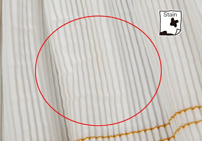 ISSEY MIYAKE Pleated Double Stitch Skirt White Size M