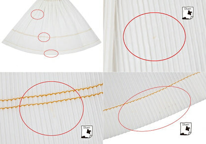 ISSEY MIYAKE Pleated Double Stitch Skirt White Size M