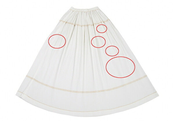ISSEY MIYAKE Pleated Double Stitch Skirt White Size M