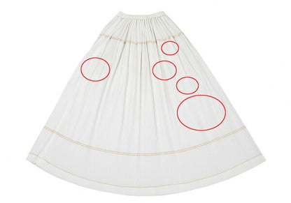 ISSEY MIYAKE Pleated Double Stitch Skirt White Size M