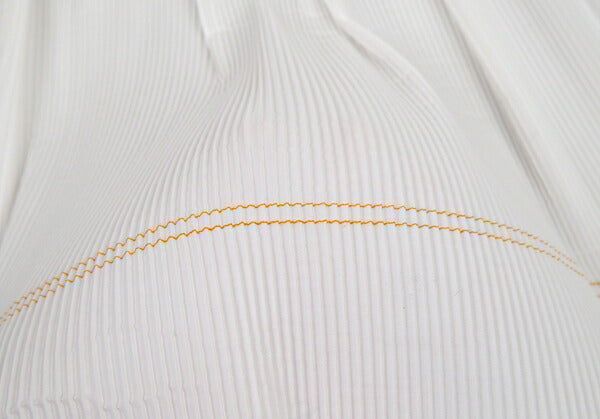 ISSEY MIYAKE Pleated Double Stitch Skirt White Size M