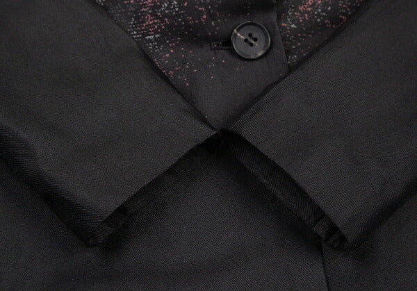 ISSEY MIYAKE Floral Gradation Silk Jacket Black Brown Size 1