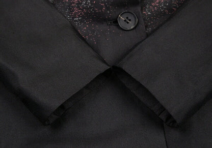 ISSEY MIYAKE Floral Gradation Silk Jacket Black Brown Size 1