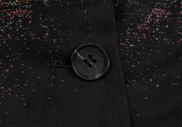 ISSEY MIYAKE Floral Gradation Silk Jacket Black Brown Size 1