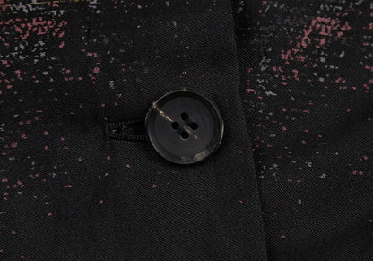 ISSEY MIYAKE Floral Gradation Silk Jacket Black Brown Size 1