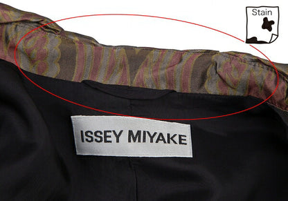 ISSEY MIYAKE Floral Gradation Silk Jacket Black Brown Size 1