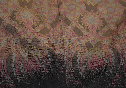 ISSEY MIYAKE Floral Gradation Silk Jacket Black Brown Size 1