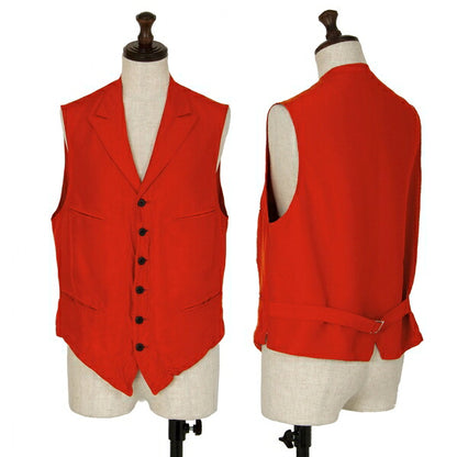 Yohji Yamamoto FEMME Silk Gilet Vest Orange Size M