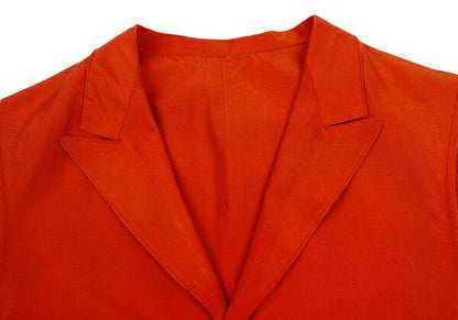 Yohji Yamamoto FEMME Silk Gilet Vest Orange Size M
