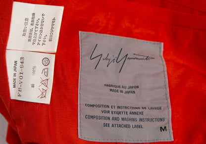 Yohji Yamamoto FEMME Silk Gilet Vest Orange Size M