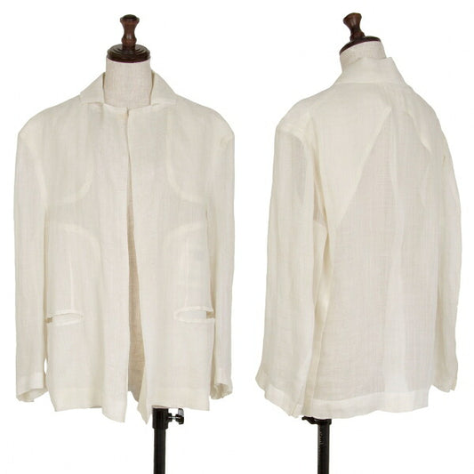 Yohji Yamamoto FEMME Linen Sheer Jacket Ecru Size S