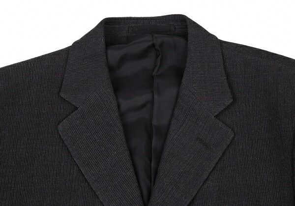 ISSEY MIYAKE MEN Rib-Woven 3B Jacket Charcoal Size 2