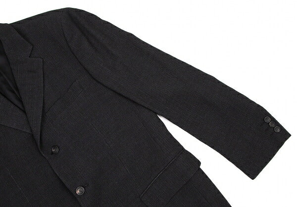 ISSEY MIYAKE MEN Rib-Woven 3B Jacket Charcoal Size 2