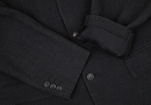 ISSEY MIYAKE MEN Rib-Woven 3B Jacket Charcoal Size 2