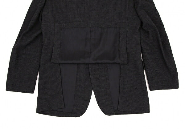 ISSEY MIYAKE MEN Rib-Woven 3B Jacket Charcoal Size 2