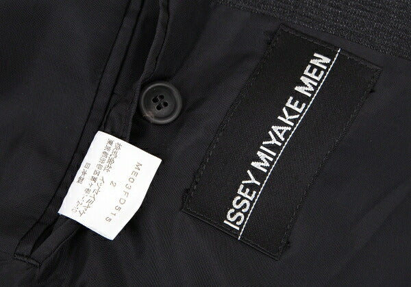 ISSEY MIYAKE MEN Rib-Woven 3B Jacket Charcoal Size 2