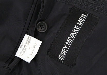 ISSEY MIYAKE MEN Rib-Woven 3B Jacket Charcoal Size 2