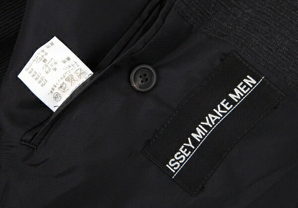 ISSEY MIYAKE MEN Rib-Woven 3B Jacket Charcoal Size 2