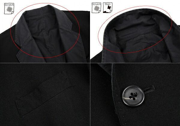Y's for men Old Gabardine Reversible Jacket Black Size 3