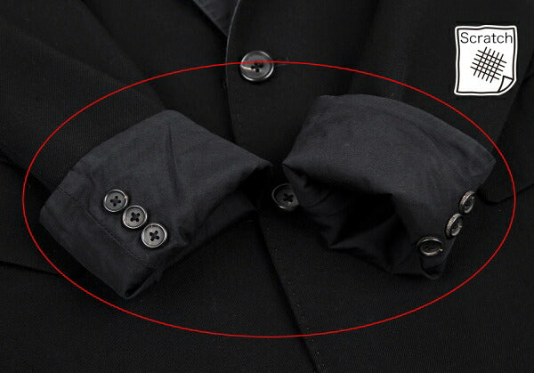 Y's for men Old Gabardine Reversible Jacket Black Size 3