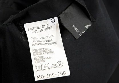 Y's for men Old Gabardine Reversible Jacket Black Size 3