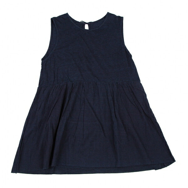 45rpm Dyed Gathered Sleeveless Tank Top Indigo Size 1