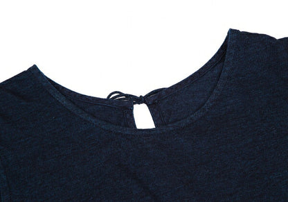 45rpm Dyed Gathered Sleeveless Tank Top Indigo Size 1