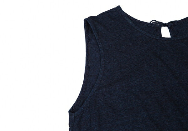 45rpm Dyed Gathered Sleeveless Tank Top Indigo Size 1