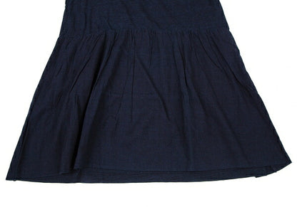 45rpm Dyed Gathered Sleeveless Tank Top Indigo Size 1