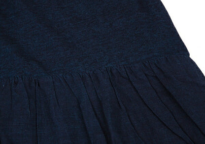 45rpm Dyed Gathered Sleeveless Tank Top Indigo Size 1