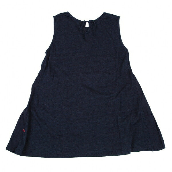 45rpm Dyed Gathered Sleeveless Tank Top Indigo Size 1