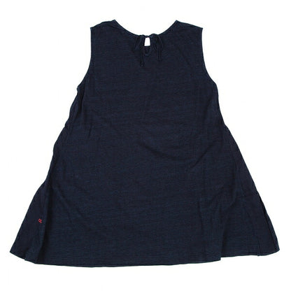 45rpm Dyed Gathered Sleeveless Tank Top Indigo Size 1