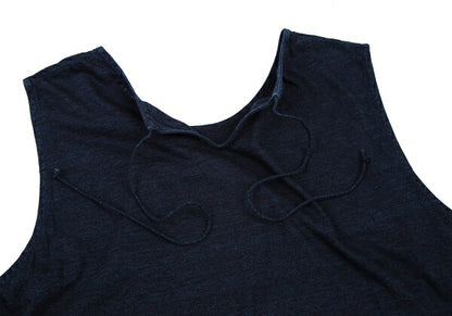 45rpm Dyed Gathered Sleeveless Tank Top Indigo Size 1