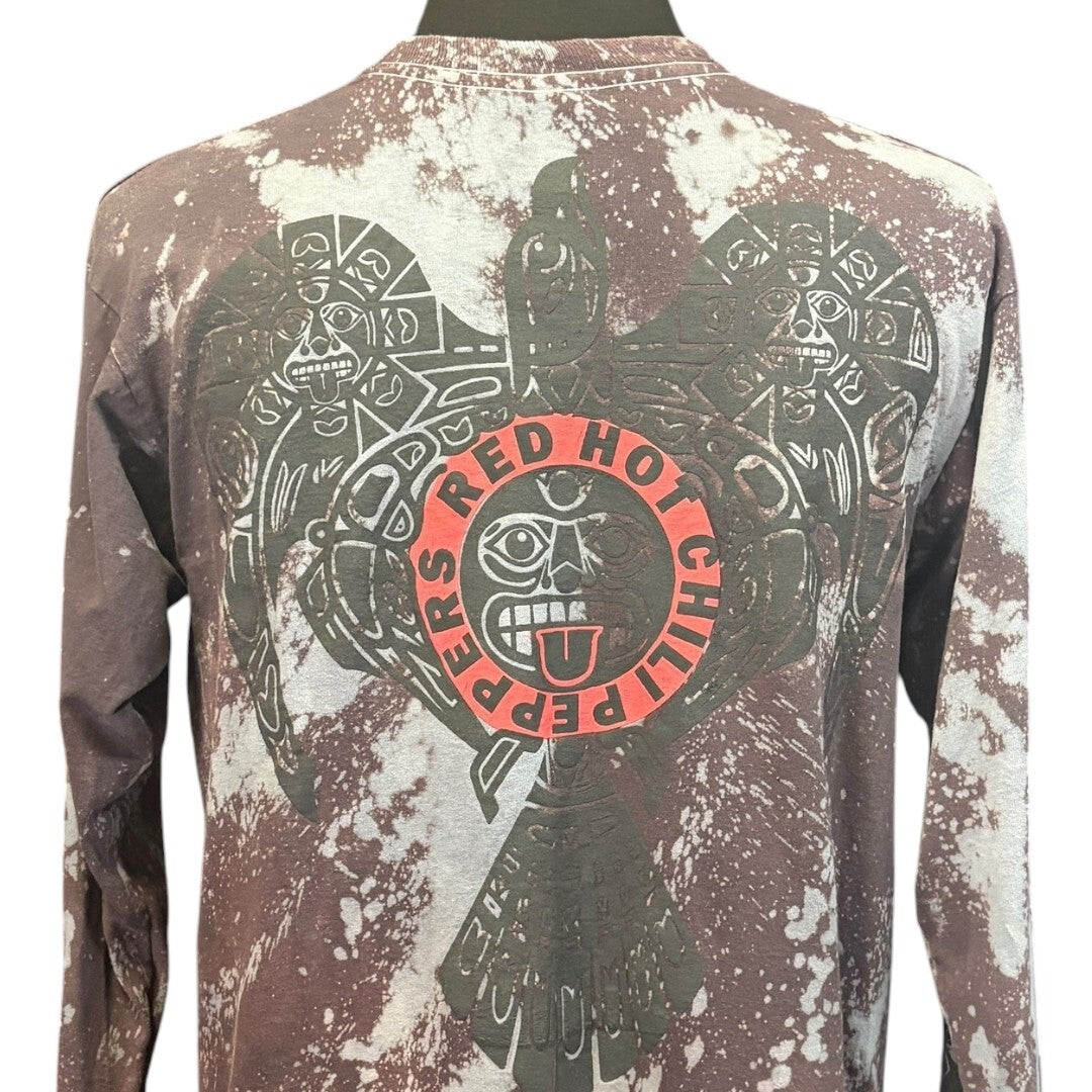 RED HOT CHILI PEPPERS Tie-Dye Long Sleeve Band Merchandise Red Size XL