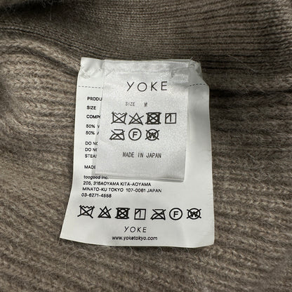 YOKE 19AW Beige Alpaca Wool Crewneck Knit Sweater Size M