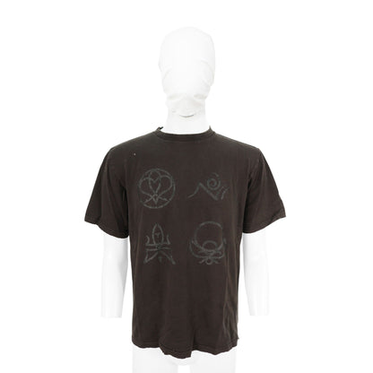 NUMBER (N)INE Cotton T-Shirt Dark Brown Faded Size 4