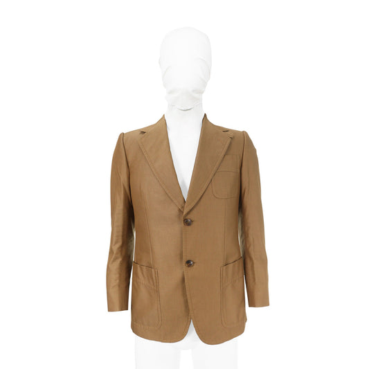 GUCCI Brown Silk Cotton Jacket