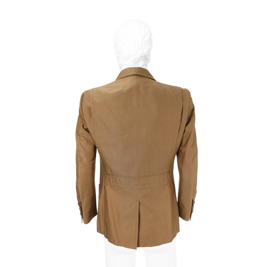 GUCCI Brown Silk Cotton Jacket