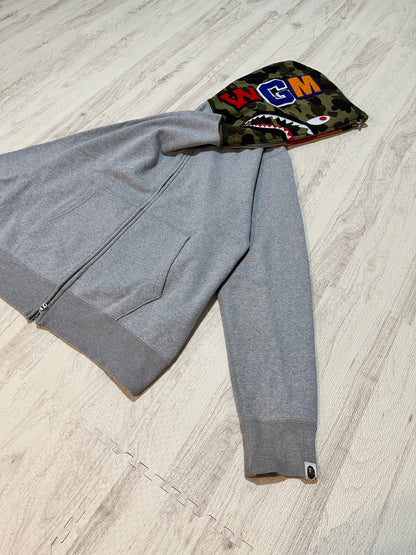 Vintage Bape Tops - BAPE BY A BATHING APE CrazyFace Full Zip Hoody Gray Size L - Authentic Archive
