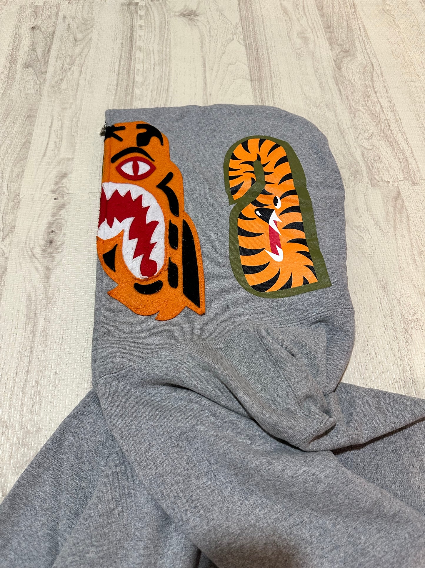 Bape - BAPE BY A BATHING APE CrazyFace Full Zip Hoody Gray Size L