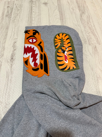 Vintage Bape Tops - BAPE BY A BATHING APE CrazyFace Full Zip Hoody Gray Size L - Authentic Archive