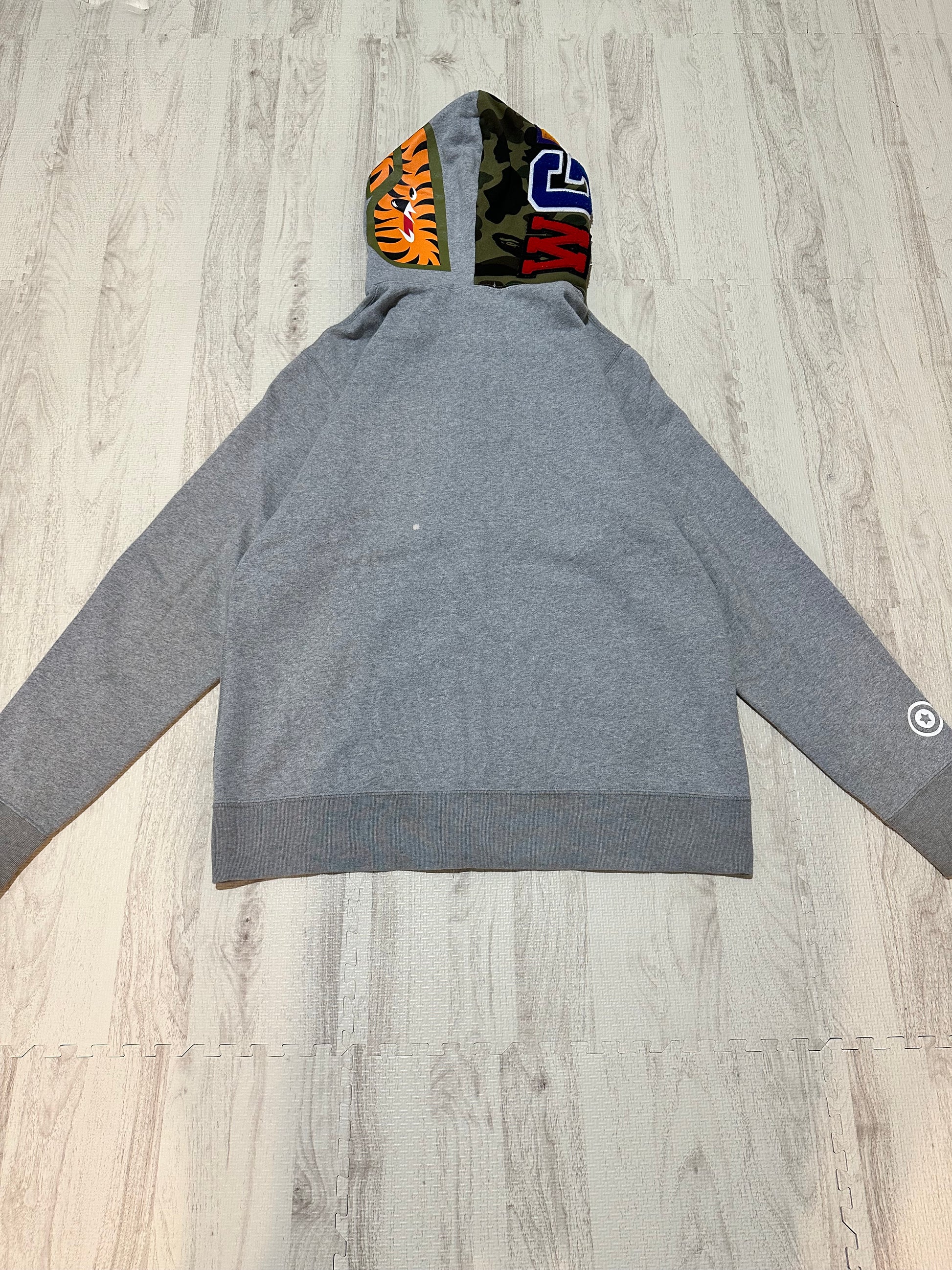 Bape - BAPE BY A BATHING APE CrazyFace Full Zip Hoody Gray Size L