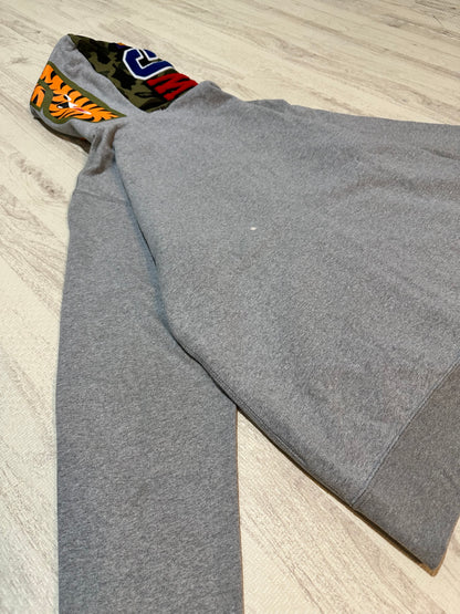 Vintage Bape Tops - BAPE BY A BATHING APE CrazyFace Full Zip Hoody Gray Size L - Authentic Archive