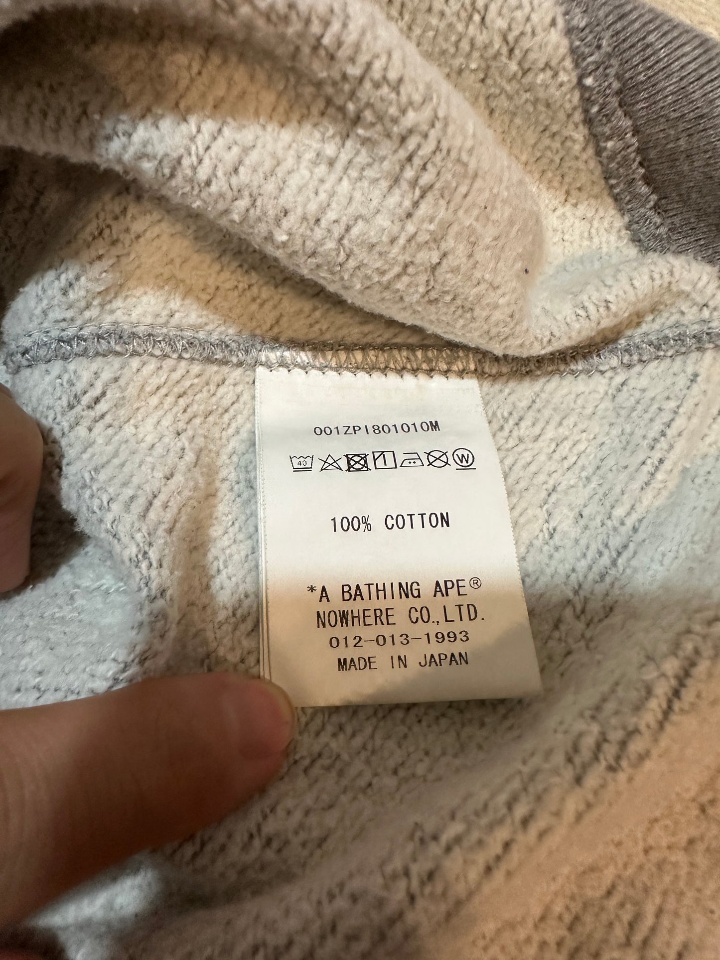 Bape - BAPE BY A BATHING APE CrazyFace Full Zip Hoody Gray Size L