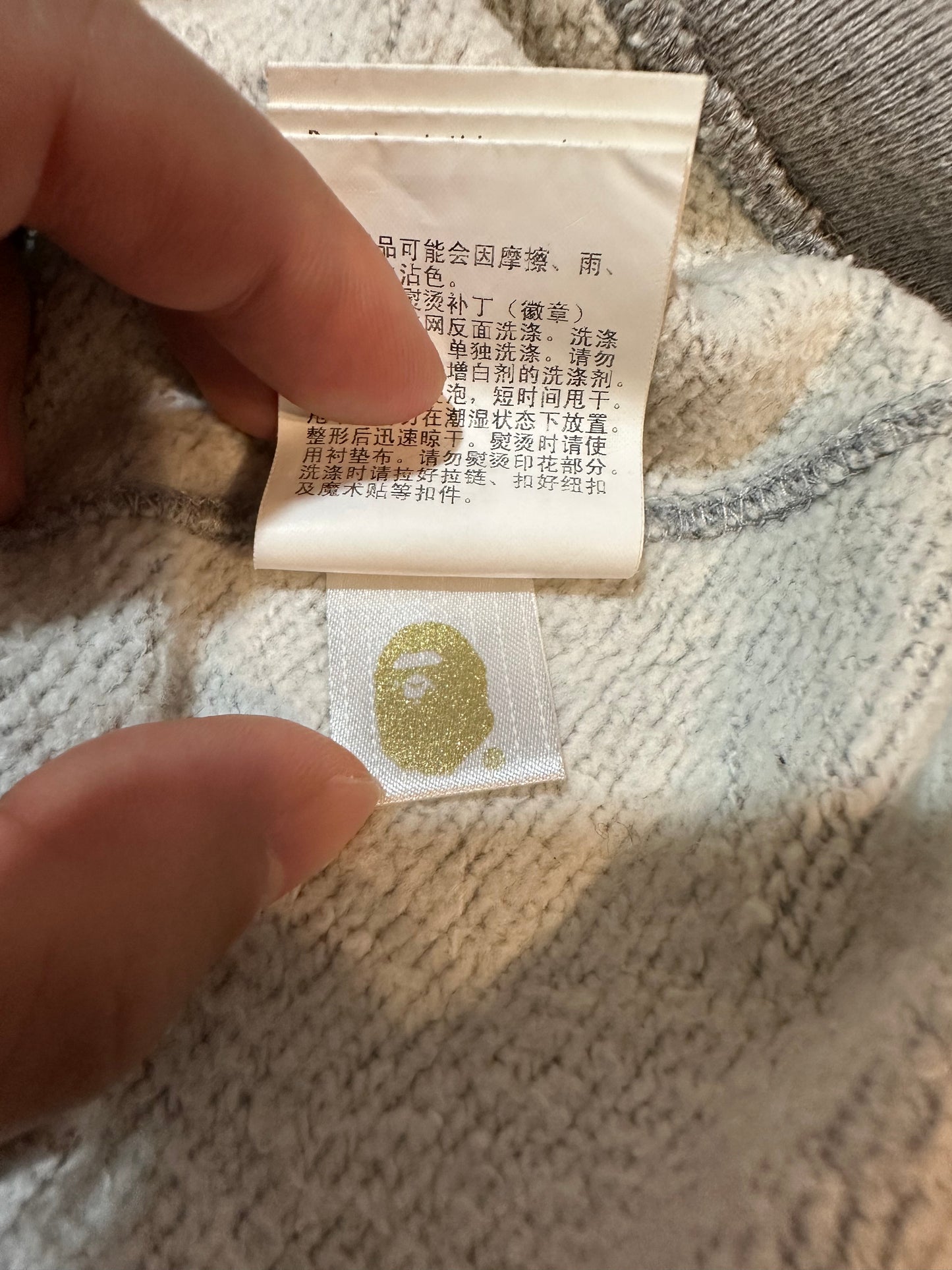 Bape - BAPE BY A BATHING APE CrazyFace Full Zip Hoody Gray Size L